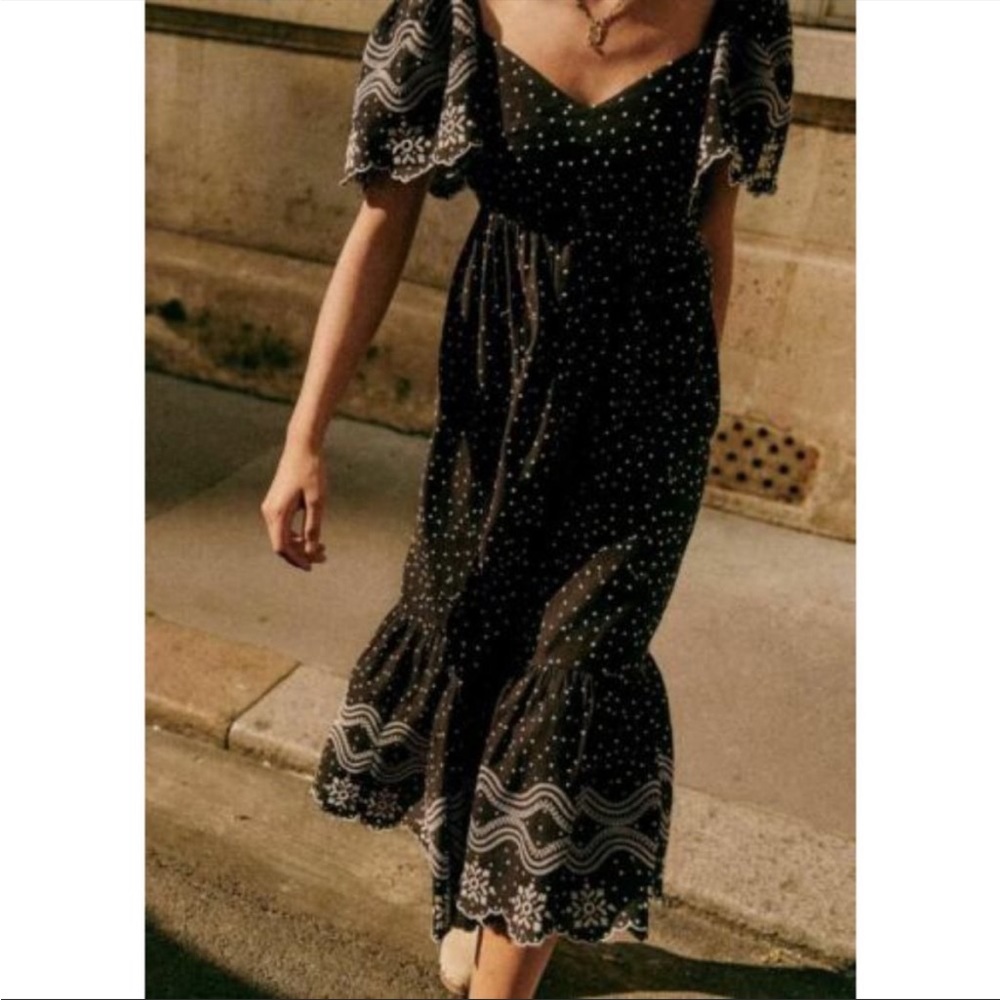 Sézane Robe Midi Emeraude dress
